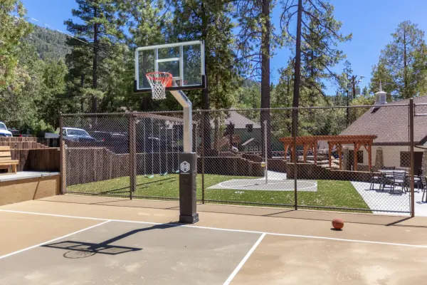 The basketball court at Tahquitz Pines Retreat
